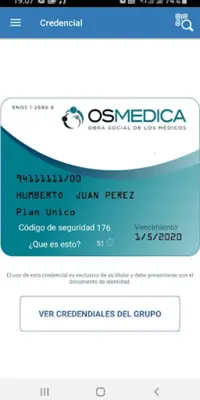 Credencial Digital OSMEDICA android App screenshot 2